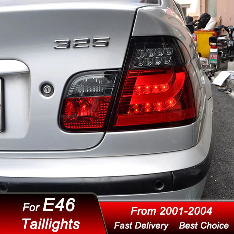 Car styling Tail Lights For BMW 3 series E46 4 doors Sedan 2001-2004 new style LED Dynamic Turn Signal Light Tail Lamp Assembly