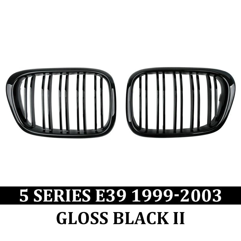 for BMW E39 5 Series Facelift Grill Black Matte Chrome Front Kidney Grille Car Tuning Body Kit