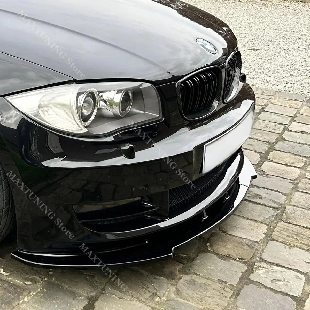 For BMW 1 Series E81 E82 E87 E88 LCI Standard Model 2004-2011 Car Front Bumper Lip Spoiler Spiltter Diffuser Body Kit ABS Gloss