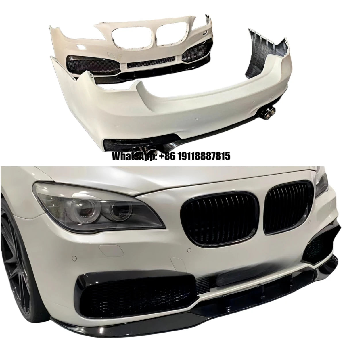 PD Style Body Kit for Bmw 7 Series F01 F02 Front Bumper Lip Rear Diffuser Side Skirts Car Body Kit Rear Bumper Diffusers