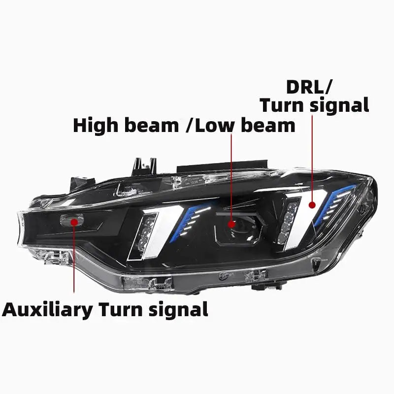 Car LED Headlight Light Assemblies For BMW F30 F35 F31 2012-2019 Auto Fog DRL Brake Turn Signal Lamp Plug and Play