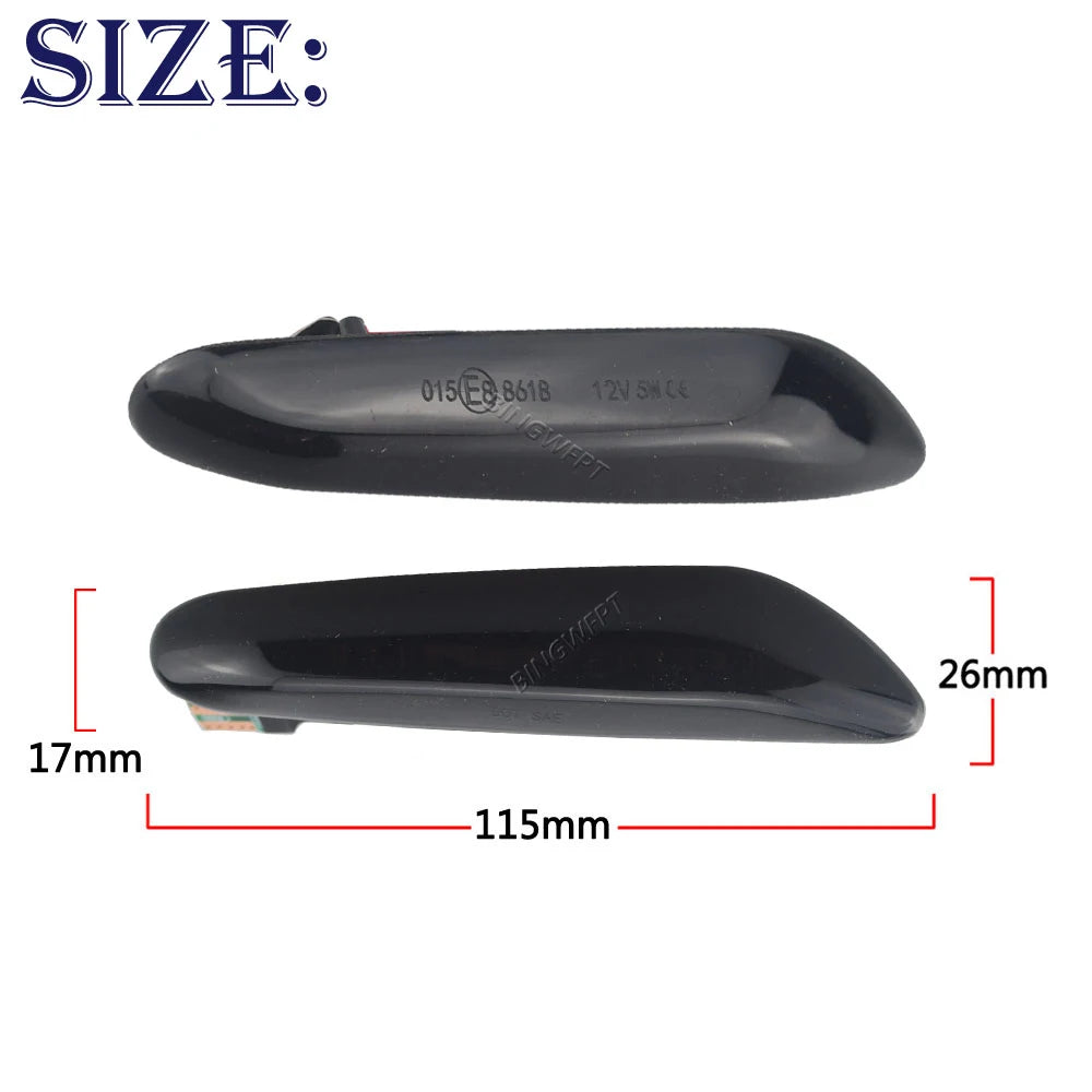 Sequential Flashing LED Turn Signal Side Marker Light For BMW E60 E61 E90 E91 E87 E81 E83 E84 E88 E92 E93 E82 E46 1 3 5 series