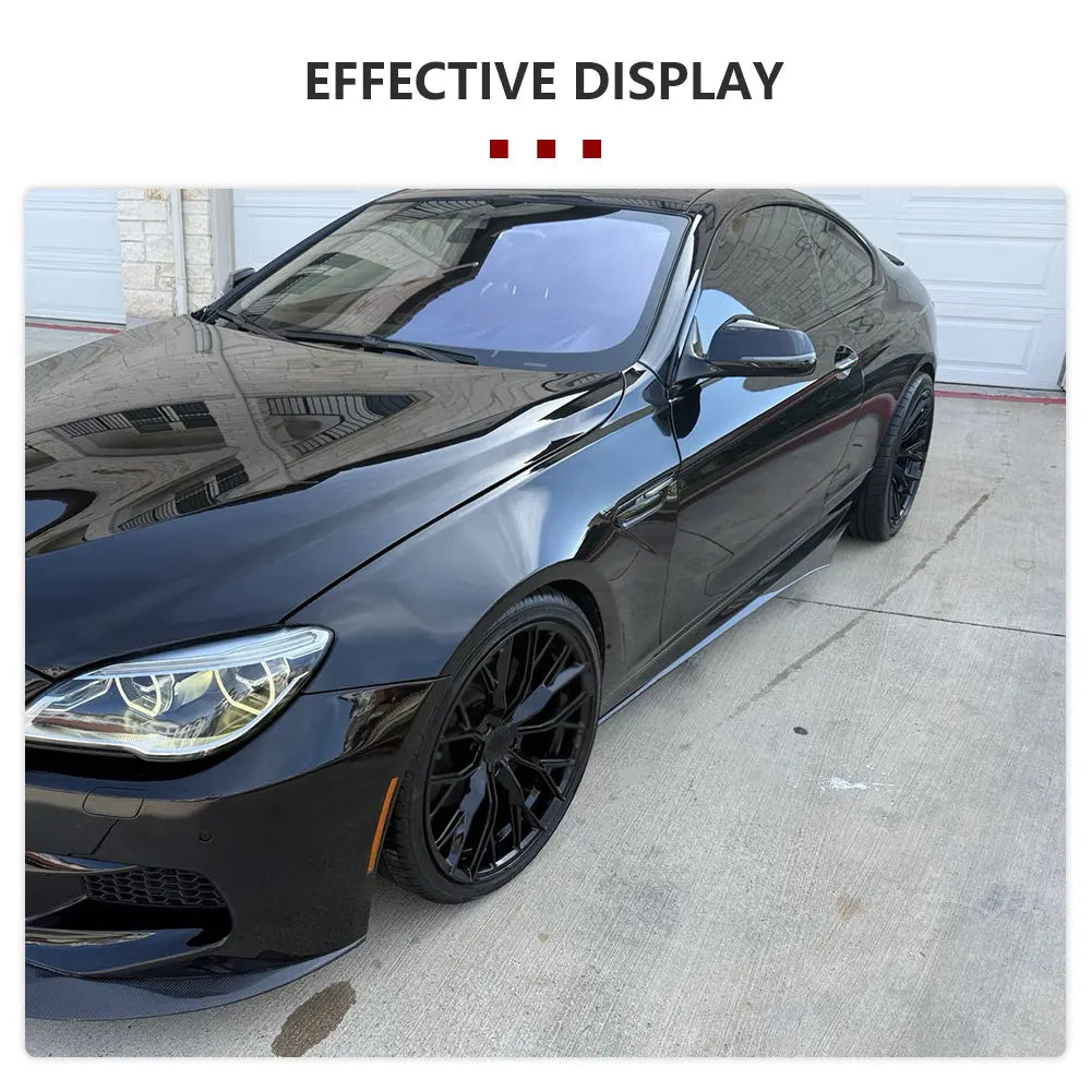 Carbon Fiber Car Side Skirts Extensions Lip Aprons for BMW 6 Series F06 M Sport Sedan 2012-2017 Side Door Skirts