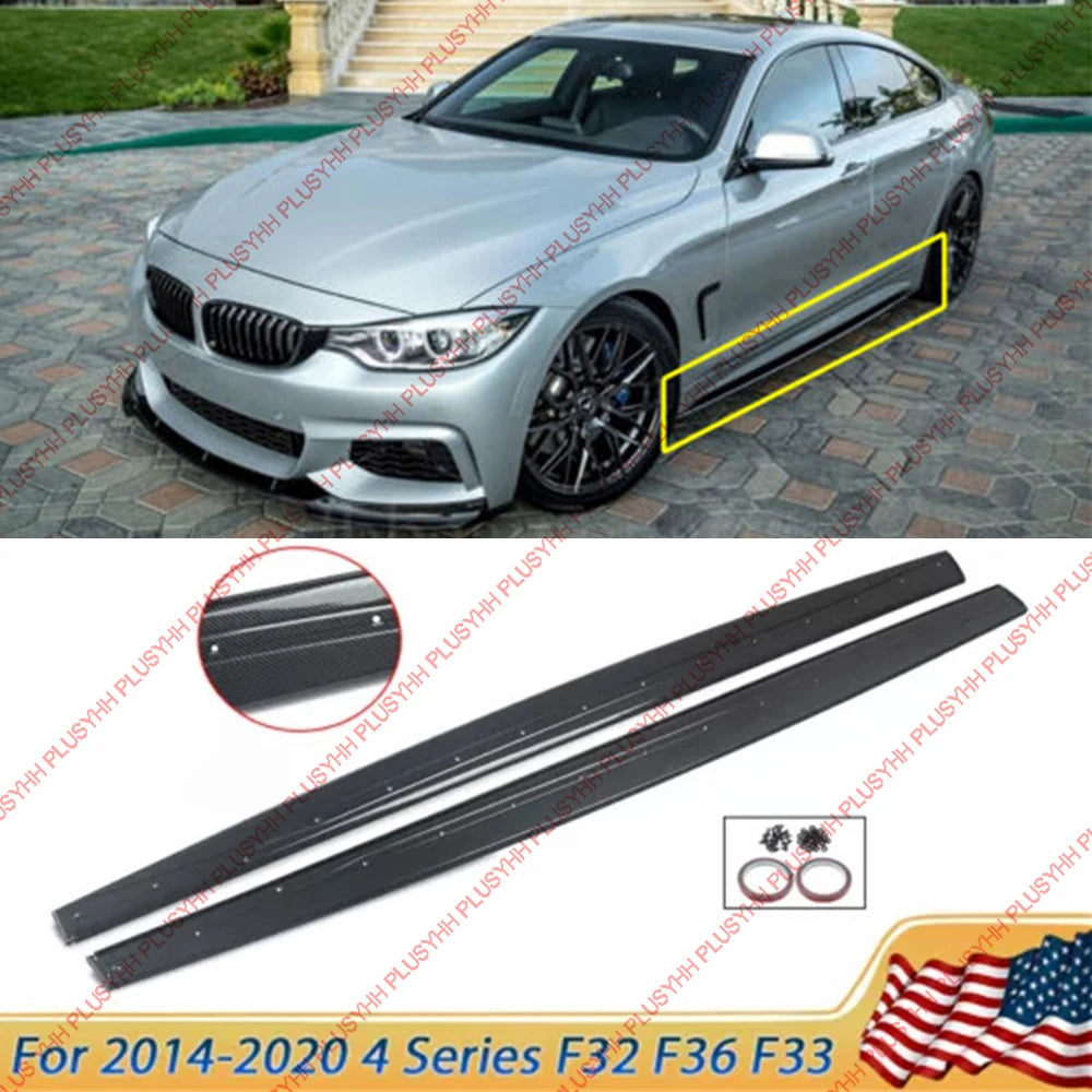 Side Skirts Extension Splitter For BMW 4 Series F32 F33 F36 2014-2020 Accessories Auto Modification Exterior Parts Car Body Kit