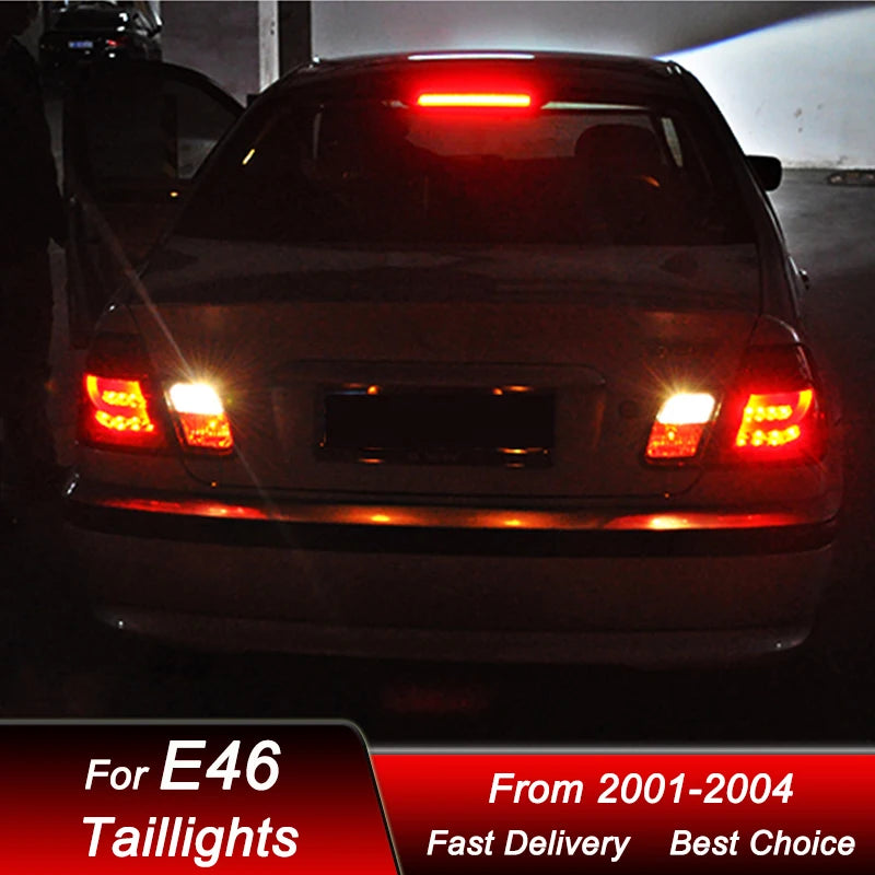 Car styling Tail Lights For BMW 3 series E46 4 doors Sedan 2001-2004 new style LED Dynamic Turn Signal Light Tail Lamp Assembly