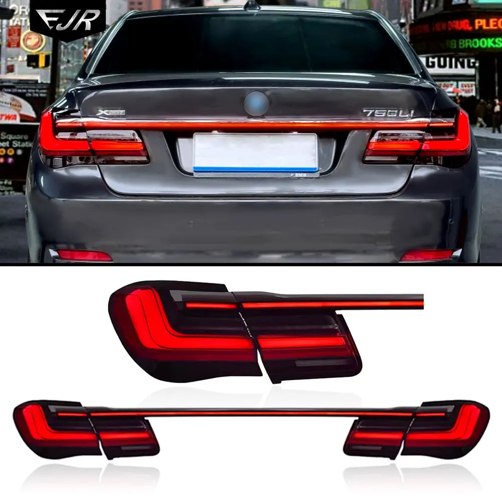 Through Taillight For BMW 7 Series F01 F02 2009-2015 Upgrade G12 LED Dynamic DRL Sequential Turn Signal Rear Trunk Tail lights