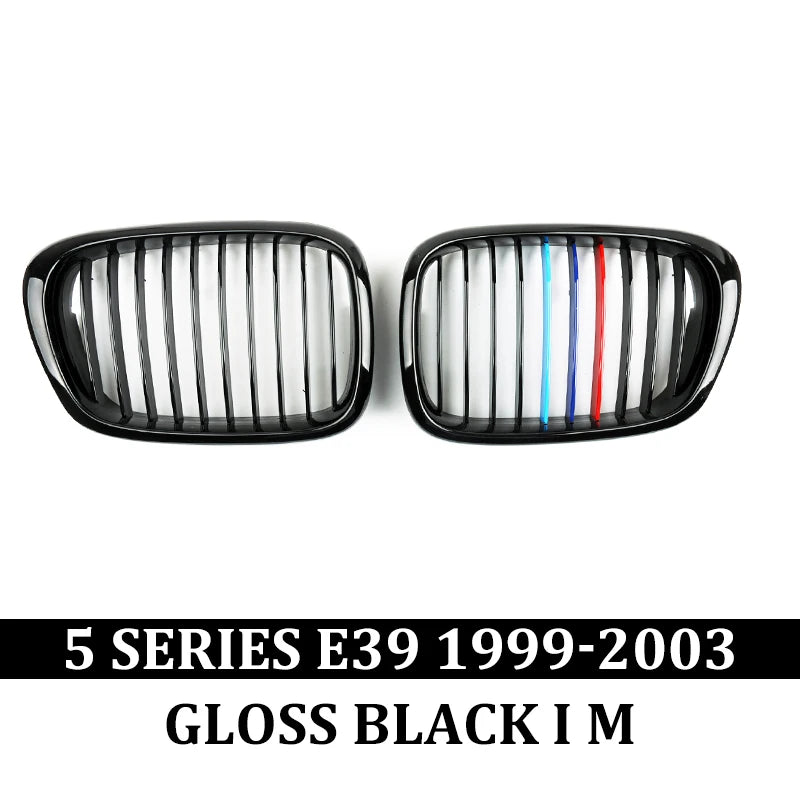 for BMW E39 5 Series Facelift Grill Black Matte Chrome Front Kidney Grille Car Tuning Body Kit