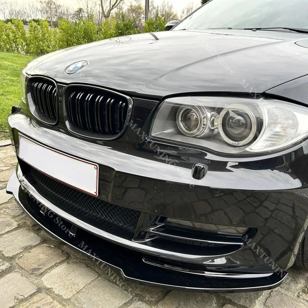 For BMW 1 Series E81 E82 E87 E88 LCI Standard Model 2004-2011 Car Front Bumper Lip Spoiler Spiltter Diffuser Body Kit ABS Gloss