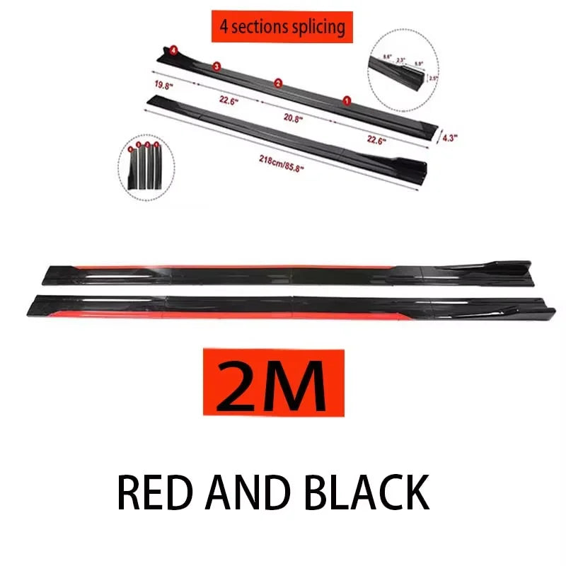 FOR BMW 840i M E39 E46 E53 E90 E92 E93 E60 E61 2M Car Side Skirt Extension Plate Lip Separator Bumper 2.18M Racing Side Spoiler