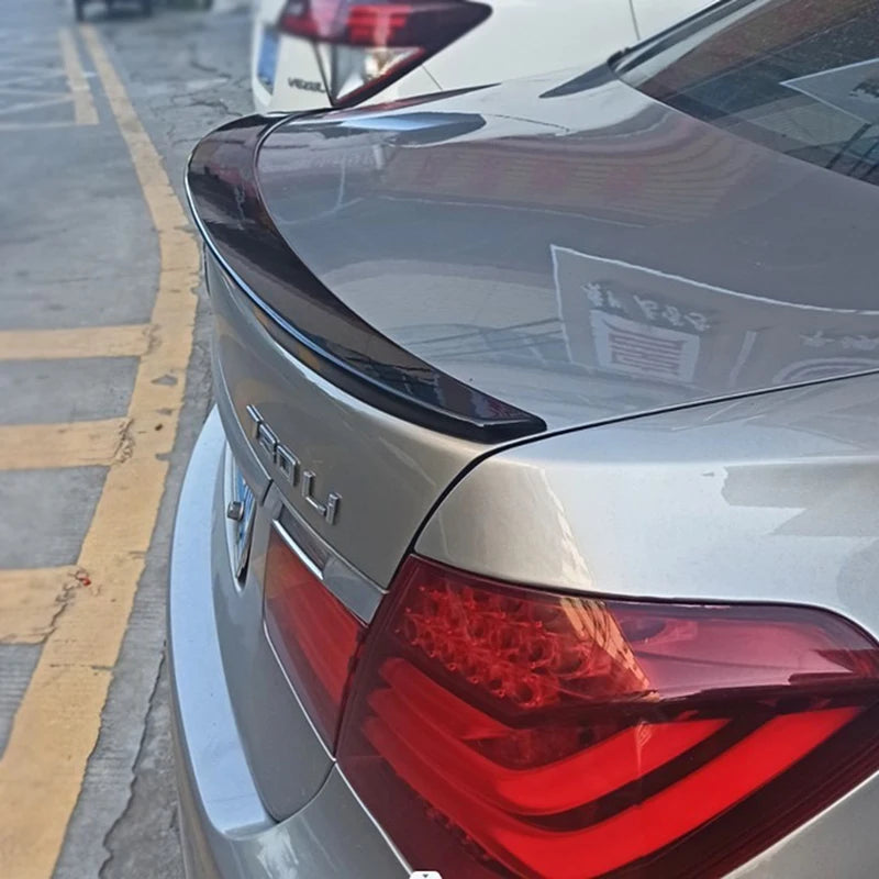 For BMW 7 Series F01 F02 F03 F04 740i 750i ABS Material Rear Trunk Lid Car Wing Lip Spoiler MP style  2008-2015