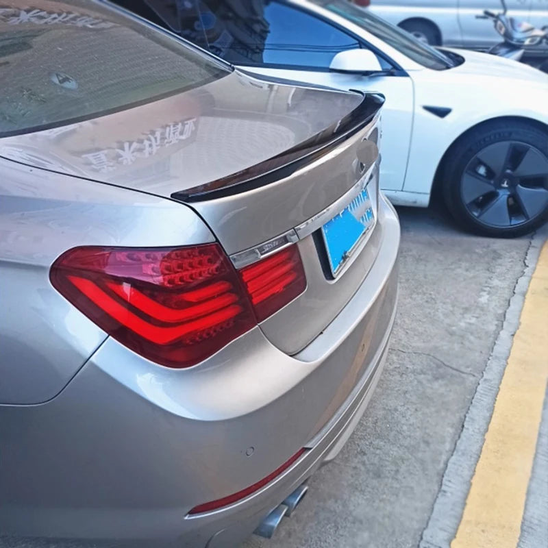 For BMW 7 Series F01 F02 F03 F04 740i 750i ABS Material Rear Trunk Lid Car Wing Lip Spoiler MP style  2008-2015