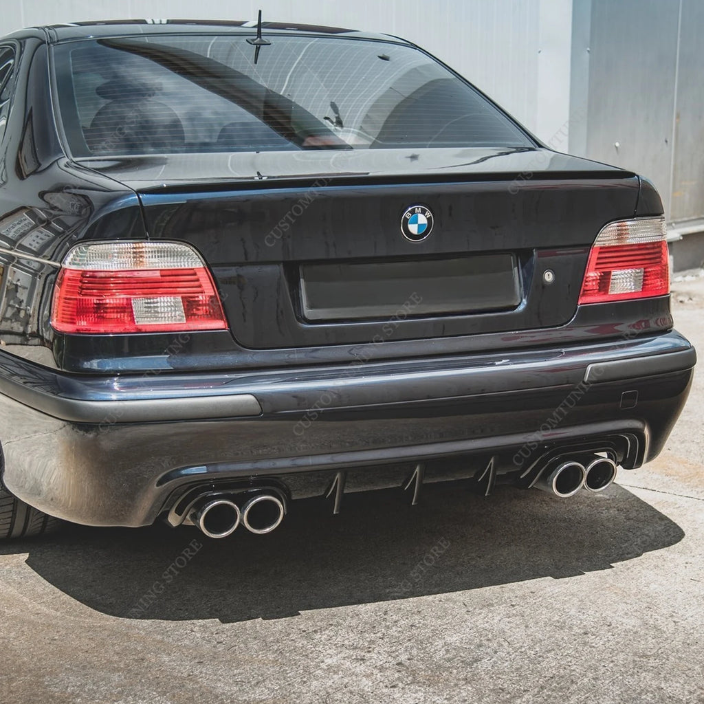 For Bmw E39 M-Tech Maxton Style Gloss Black Rear Bumper Diffuser 520i 523i 530i 540i M Sport 1998-2003 OEM Replace Bodykits