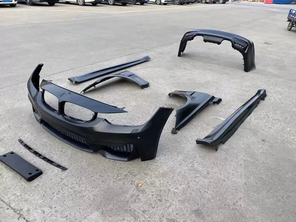 Car body kit for BMW 3 series F30 F35 13-19 modified m3 style front rear bumper grill fender Side skirt widen surround