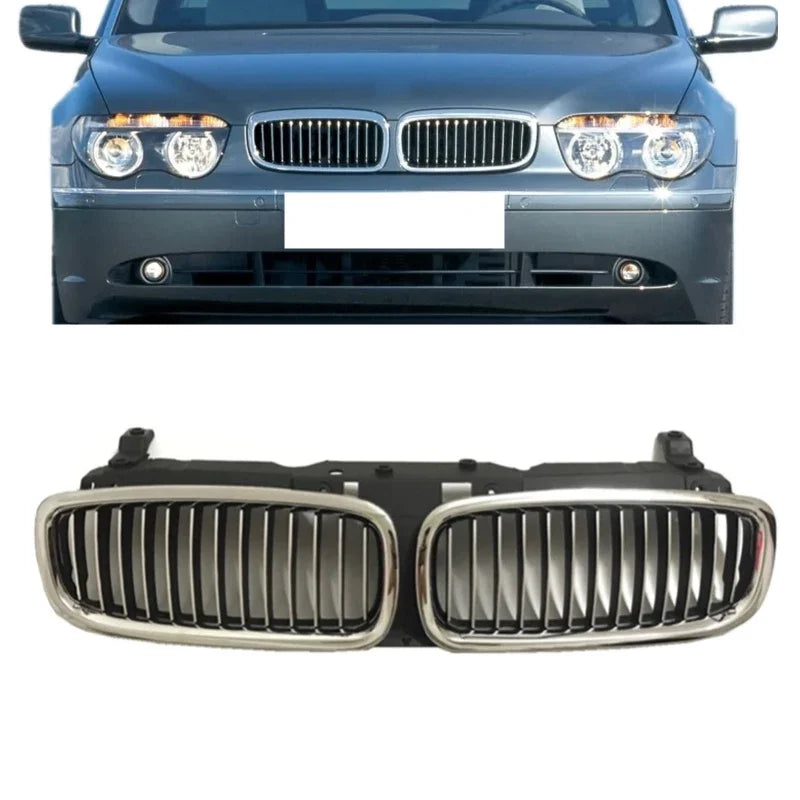 Chrome Front Hood Grille for 02-08 BMW E65 E66 7-Series Sedan 730i 730li 735i 735li 740i 740li 745i 745li 750i 750li 760i 760li