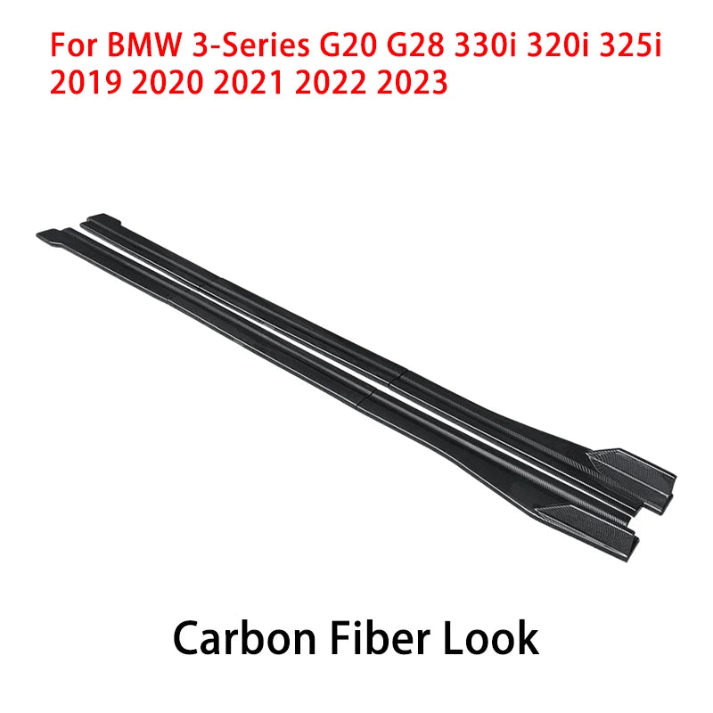 Car Accessories Side Skirt Extension Splitter Winglet Side Wing Bumper Lip ABS For BMW 3-Series G20 G28 330i 320i 325i 2019-2023