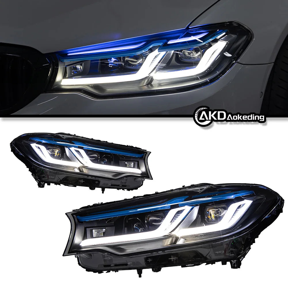 AKD Car Lights for BMW G30 LED Headlight Projector Lens 2017-2020 525i 530i 535i F90 G38 Head Lamp DRL Signal Auto Accessories