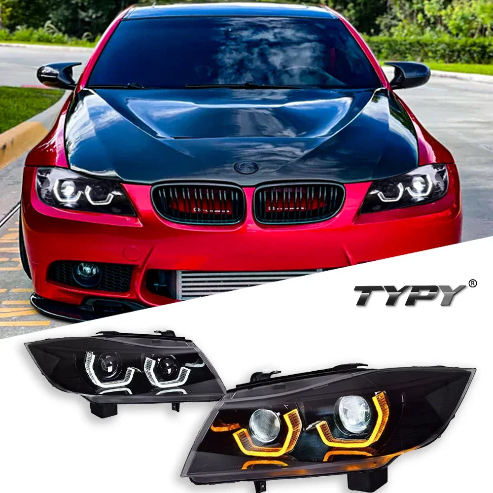 TYPY New LED Head Lamp Upgrade Modified For BMW 3 Series E90 Headlight 2005-2012 Dynamic Signal Head Lamp Auto Accessories