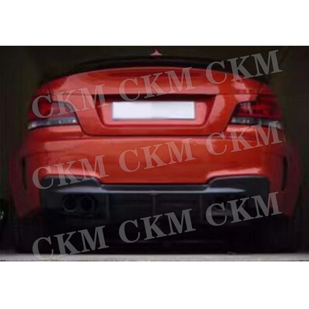 Carbon Fiber Rear Bumper Lip Diffuser Spoiler For BMW 1 Series E82 1M Base Coupe 2 Door 2011 FRP Bumper Protector Plate Body Kit
