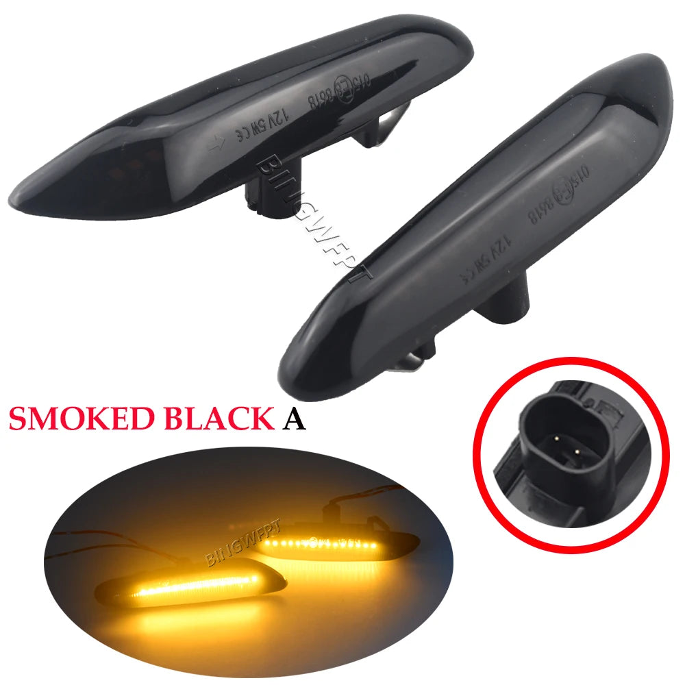 Sequential Flashing LED Turn Signal Side Marker Light For BMW E60 E61 E90 E91 E87 E81 E83 E84 E88 E92 E93 E82 E46 1 3 5 series