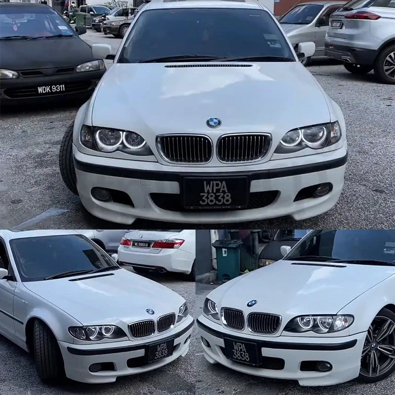 Crystal LED Angel Eyes For BMW E46 M3 E38 E39 E36 Xenon Headlight Tuning DTM Style Halo Rings DRL Daytime Light Retrofit 131mmx4
