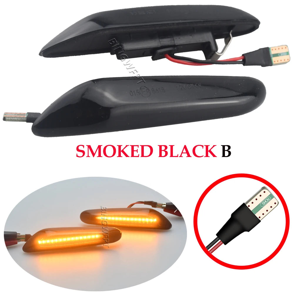 Sequential Flashing LED Turn Signal Side Marker Light For BMW E60 E61 E90 E91 E87 E81 E83 E84 E88 E92 E93 E82 E46 1 3 5 series