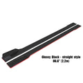 New 2m/2.2m Universal Side Skirts Rocker Diffuser Extension Rocker Panels Lip Splitters Bumper Carbon Black Side Skirt Spoiler