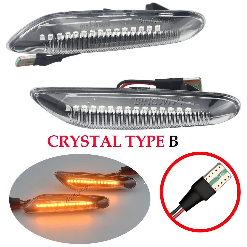 Sequential Flashing LED Turn Signal Side Marker Light For BMW E60 E61 E90 E91 E87 E81 E83 E84 E88 E92 E93 E82 E46 1 3 5 series