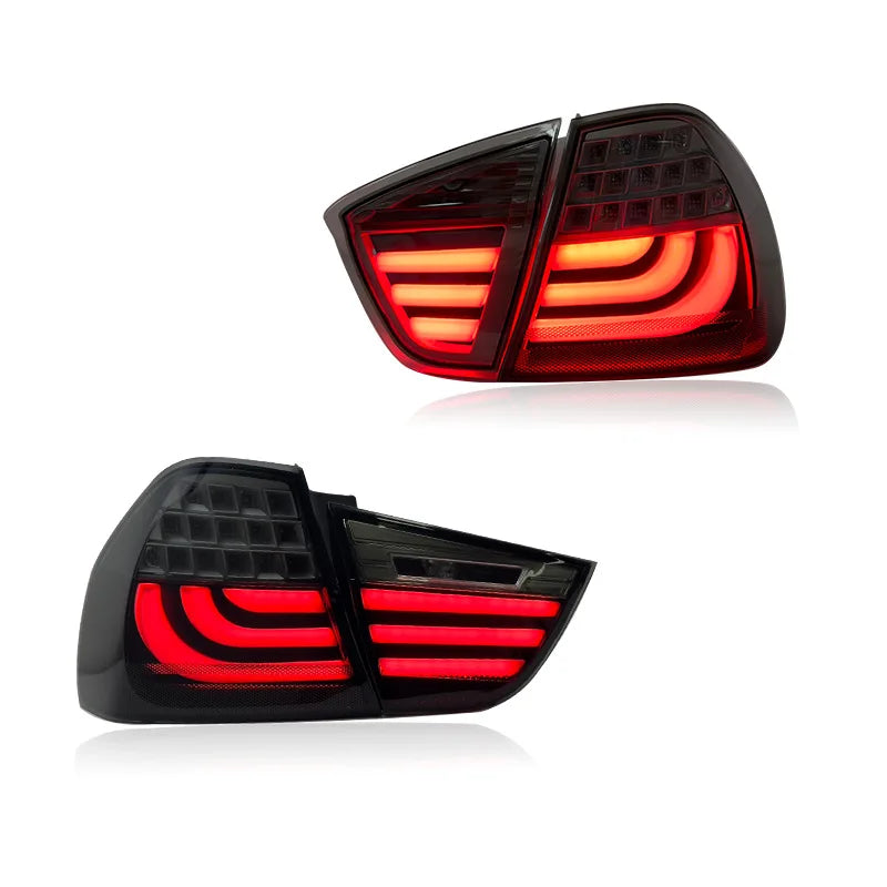 For BMW 3 Series E90 i318 i320 2005-2012 LED Car Tail Light Assembly Flowing Water Flicker Tail Lamps Plug and Play Taillights