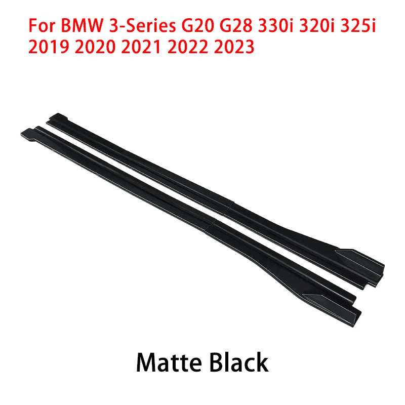 Car Accessories Side Skirt Extension Splitter Winglet Side Wing Bumper Lip ABS For BMW 3-Series G20 G28 330i 320i 325i 2019-2023