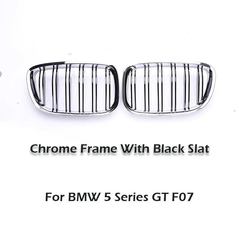 Kidney Grill Grille For BMW 5 Series Gran Turismo GT F07 2009-2017 M Color Chrome Carbon Fiber Pattern Racing Style 535i GT
