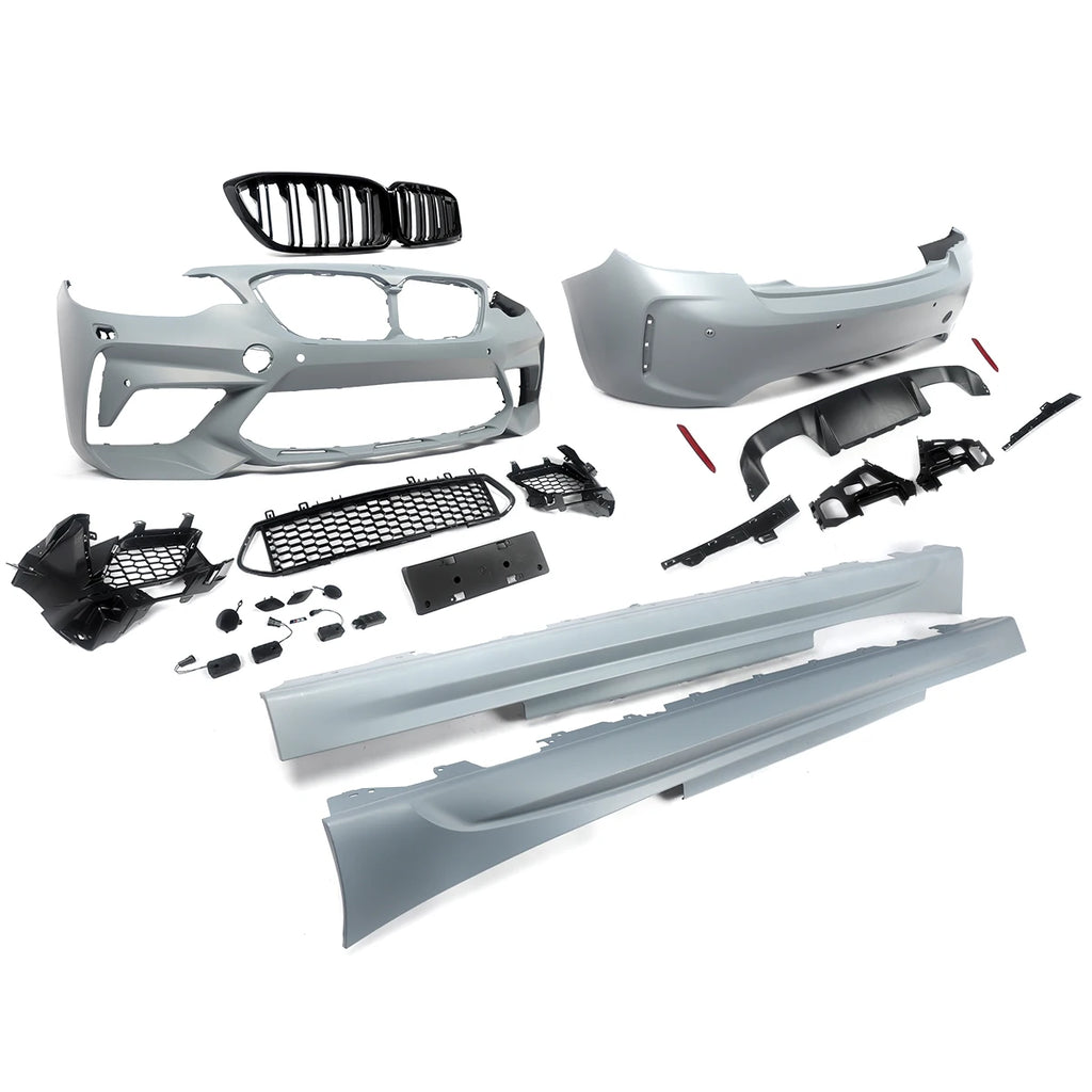 For BMW 2 Series F22 Coupe Upgrade M2 CS Style Front Bumper Lip & Rear Diffuser Complete Kits Bodykits 220i 225i M240i 230i
