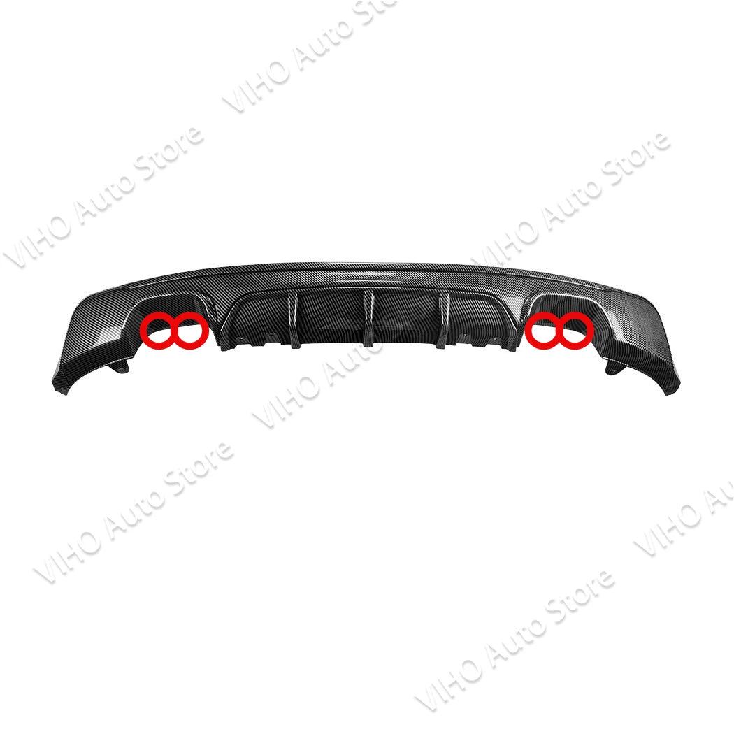 F22 F23 M sport Car Rear Bumper Dual Lip Splitters Spoiler Kits Lower Diffuser Lip For BMW 220i 228i 230i 235i 2 Doors 2014-2020