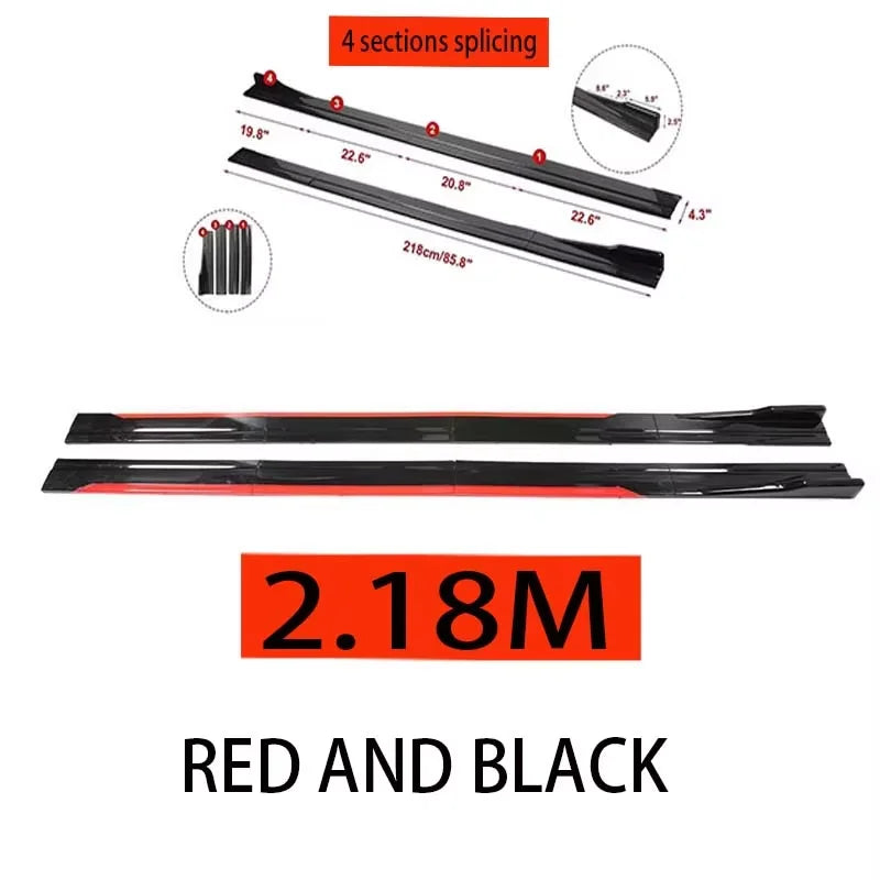 FOR BMW 840i M E39 E46 E53 E90 E92 E93 E60 E61 2M Car Side Skirt Extension Plate Lip Separator Bumper 2.18M Racing Side Spoiler