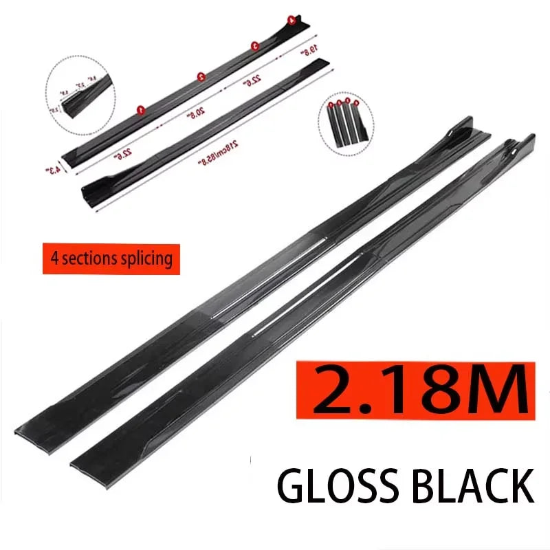 FOR BMW 840i M E39 E46 E53 E90 E92 E93 E60 E61 2M Car Side Skirt Extension Plate Lip Separator Bumper 2.18M Racing Side Spoiler