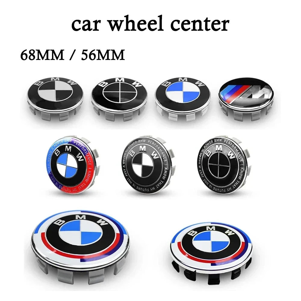 4PCS 68MM 56MM Car Wheel Center Hub Cap For BMW mini E87 M Performance E36 E46 E60 E90 E91 E92 E93 F30 F20 M3 Car Accessories