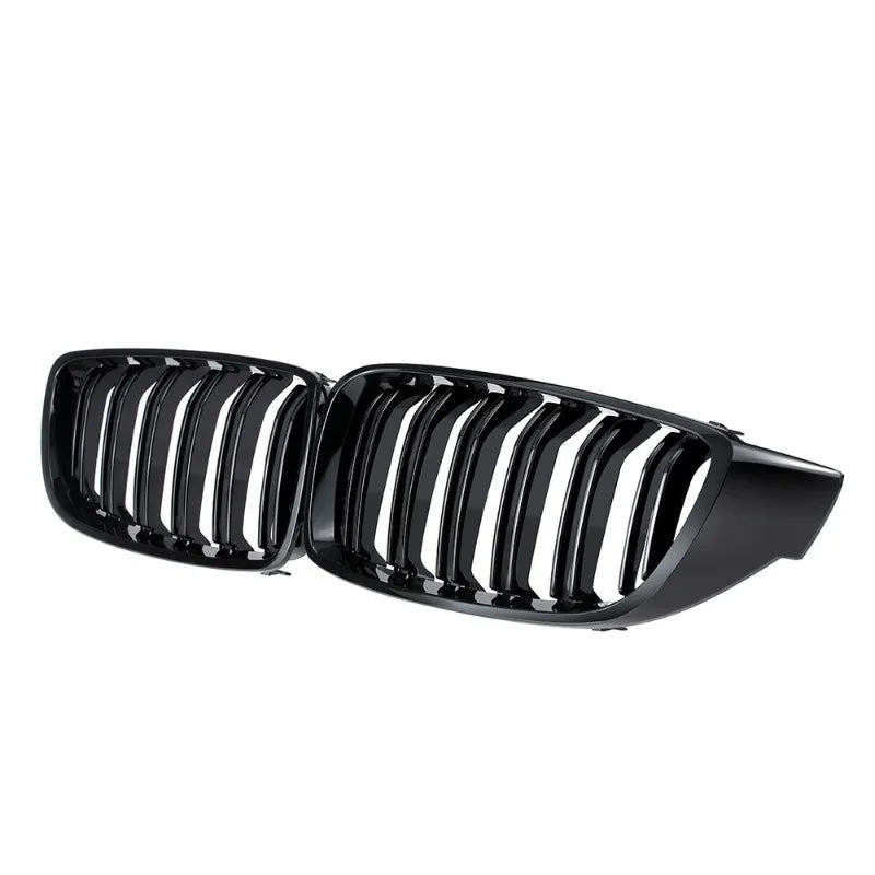 For BMW 4 Series F32 F33 F36 M3 F80 M4 F82 Car Front Bumper Grille Racing Grill 12-18 Dual-Slat Glossy Black Grilles Accessories
