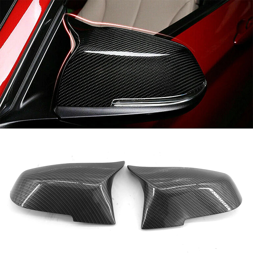 LHD M4 Style Carbon Fiber Mirror Cover Replacement Rearview Side Mirror Cap For BMW F30 F32 3&4 Series