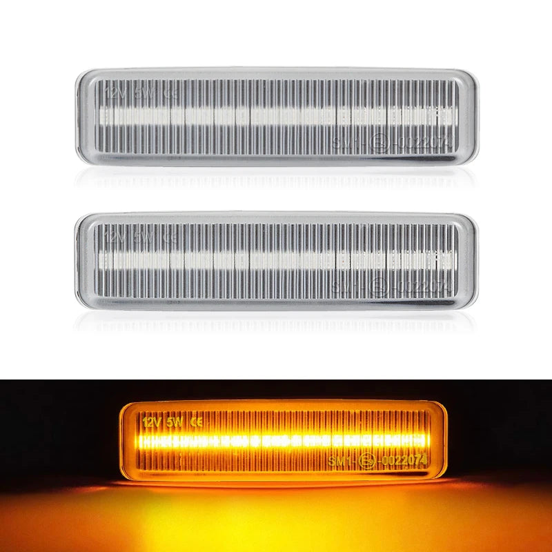 For BMW 5-Series E39 520i 520d 523i 525d 525i 525tds 528i 530d 530i 540i 540iP M5 LED Side Marker Lamp Amber Fender Turn Signal