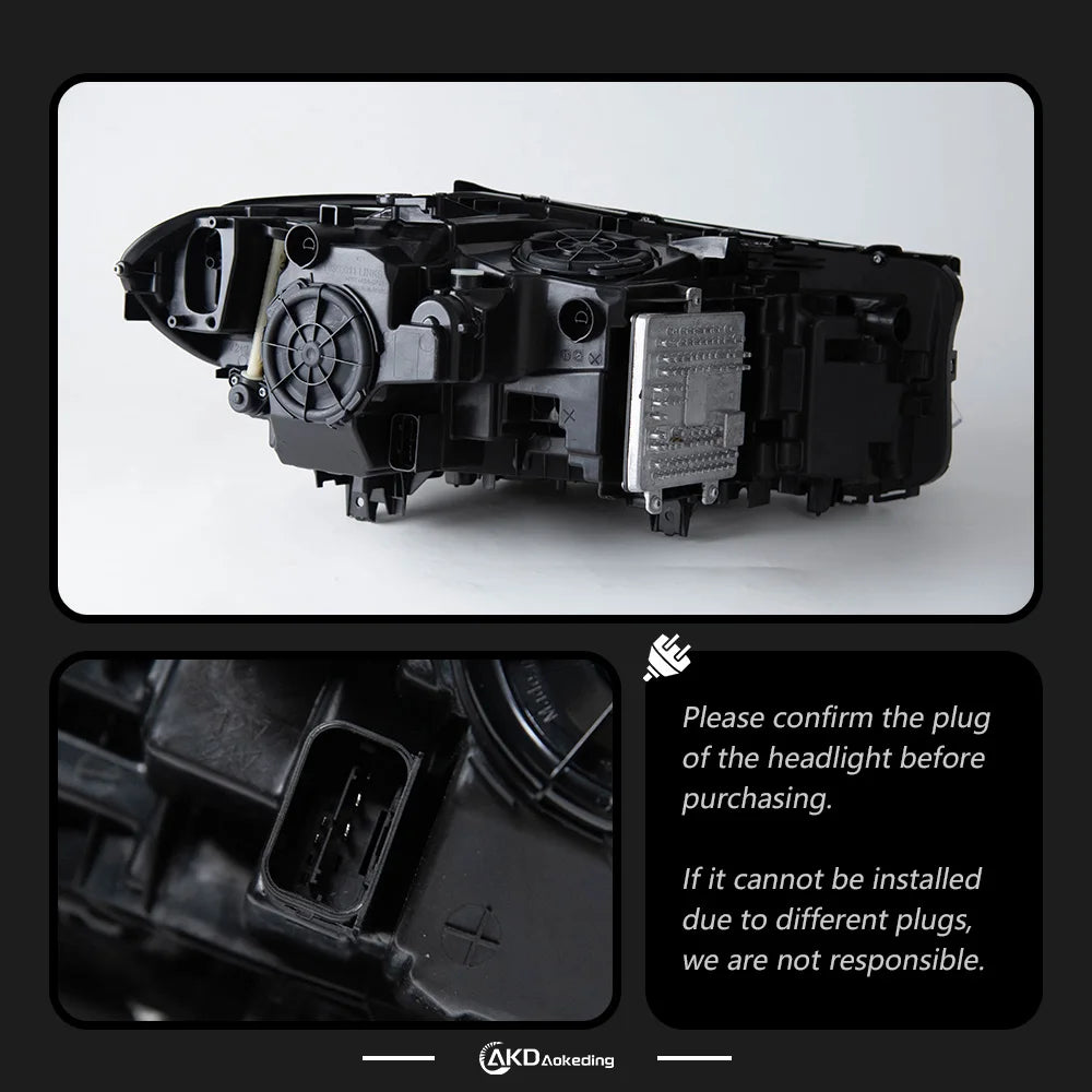 AKD Car Lights for BMW G30 LED Headlight Projector Lens 2017-2020 525i 530i 535i G38 F90 Head Lamp DRL Signal Auto Accessories