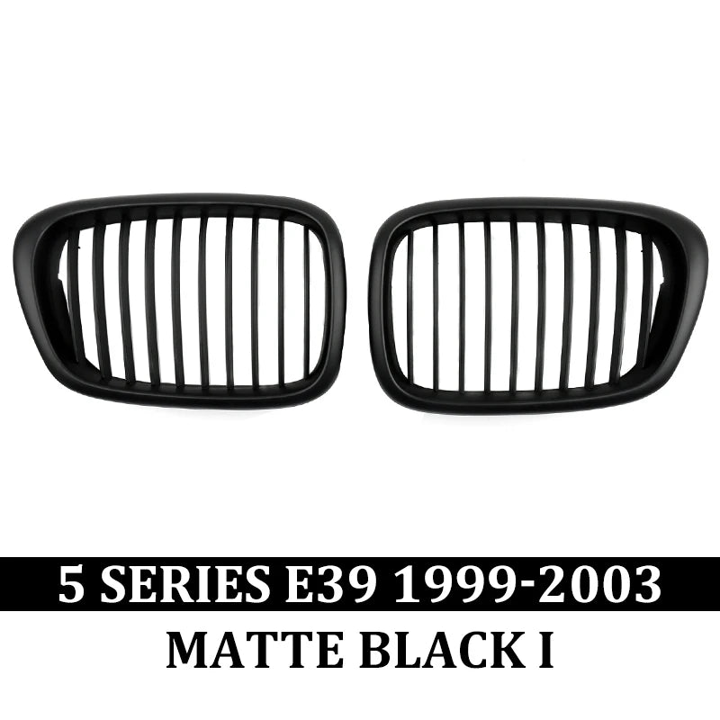 for BMW E39 5 Series Facelift Grill Black Matte Chrome Front Kidney Grille Car Tuning Body Kit