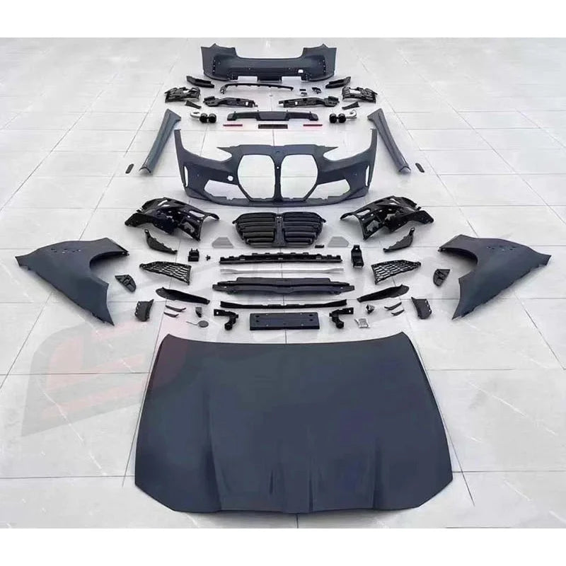 Flash Sale ! Car Bodykit for  3 Series G20 Upgrade M3 Front Bumper Hood Fender Rear Bumper Side Skirt 2022 2023