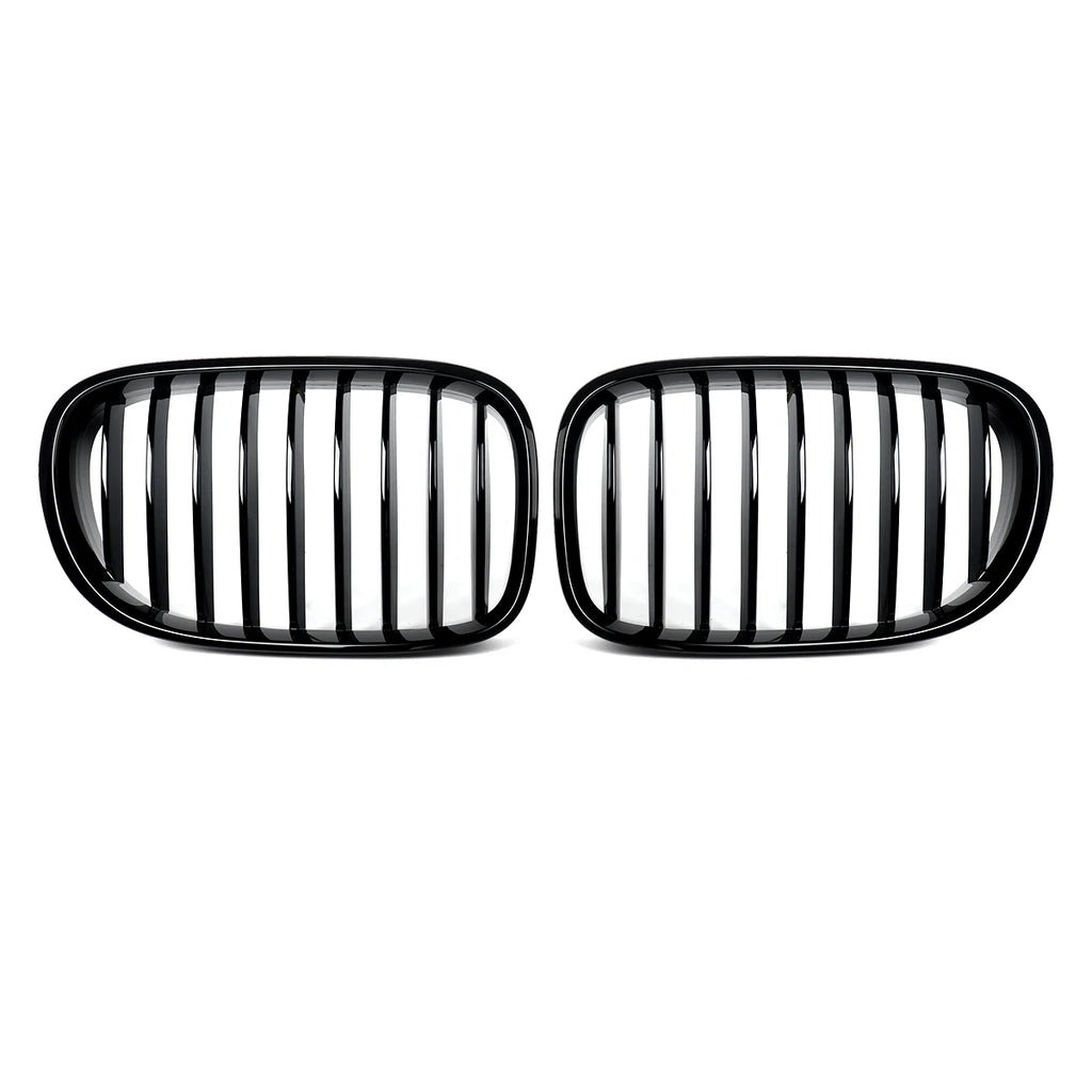 Magickit Front Bumper Kidney Grilles for BMW 7 Series F01 F02 2008 2009 2010 2011 2012 2013 2014 Gloss Black 740i 750i 760Li