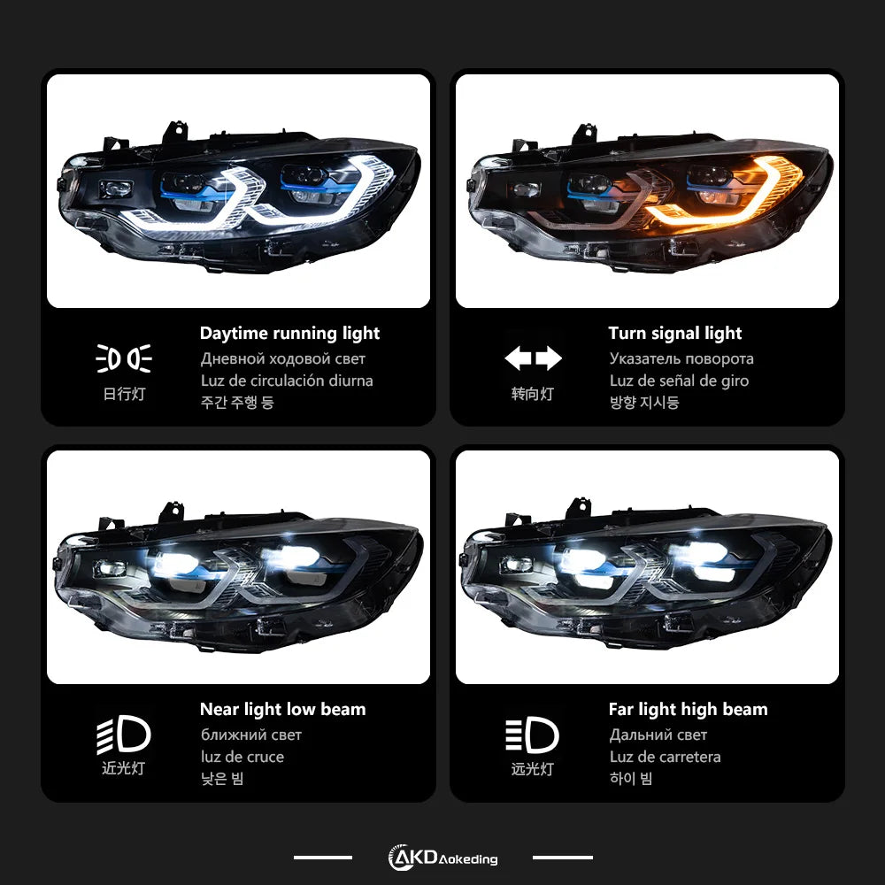 AKD Car Lights for BMW 4 Series F32 LED Headlight 2013-2020 M4  F33 F36 F82 LED HeadLamp DRL Signal front Automotive Accessories