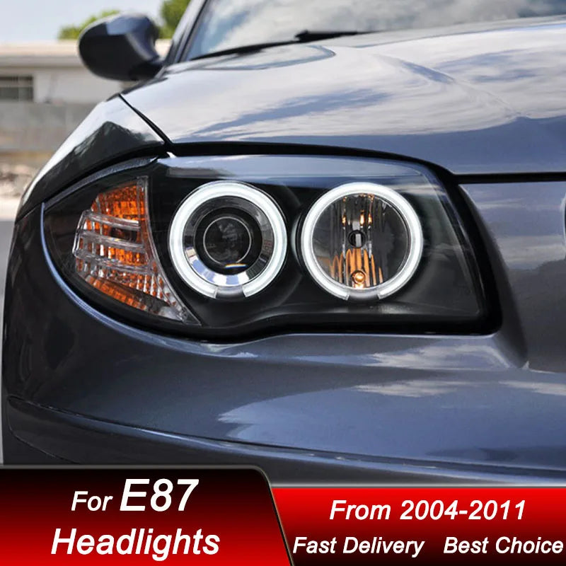 Hot Car Headlights For BMW 1 series E87 04-11 EMARK DOT style LED Headlamp Assembly Upgrade Projector Lens Accessories Kit
