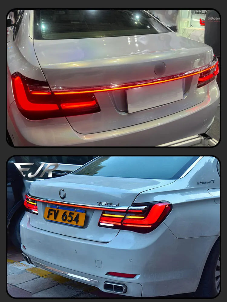 Through Taillight For BMW 7 Series F01 F02 2009-2015 Upgrade G12 LED Dynamic DRL Sequential Turn Signal Rear Trunk Tail lights
