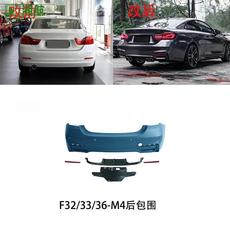 Suitable for BMW 4 Series F32/33/36/ Modified M4 Front and Rear Bumpers GT Hood Fender Diffuser Tail Lip