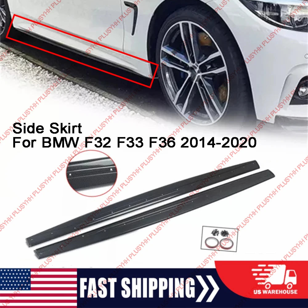 Side Skirts Extension Splitter For BMW 4 Series F32 F33 F36 2014-2020 Accessories Auto Modification Exterior Parts Car Body Kit