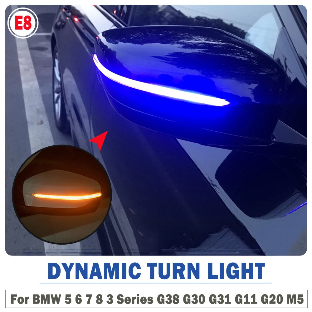 For BMW 3 5 6 7 8 Series G20 G30 G31 G32 G11 G12 G14 G15 M5 F90 Side Mirror Indicator Car LED Dynamic Turn Signal Light Blinker