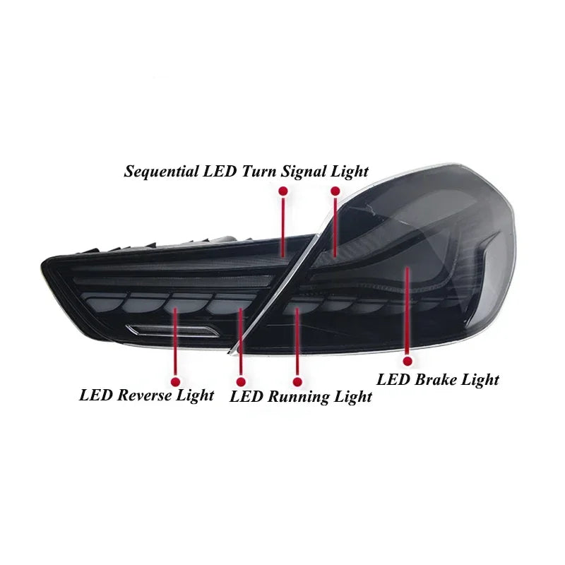 Pair Car LED Rear Tail Lights For BMW F06 2010-2017 640i 6-Series F12 F13 Modified LED Brake Reverse Auto Accessories