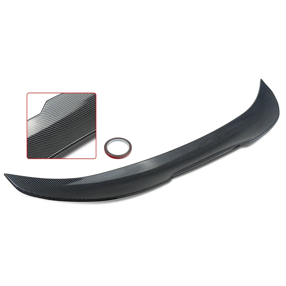 Carbon Fiber Look Rear Trunk Spoiler Lip Diffuser For BMW F22 2 Series Coupe & F87 M2 2014-2021 Replacement Part